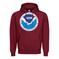 Burgundy noaa vintage design Zipper Hoodie - tuanDangUi