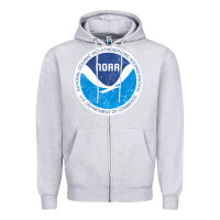 Heather Grey noaa vintage design Zipper Hoodie - tuanDangUi