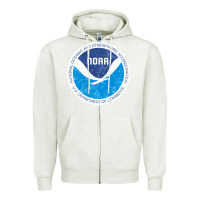 Oatmeal Heather noaa vintage design Zipper Hoodie - tuanDangUi