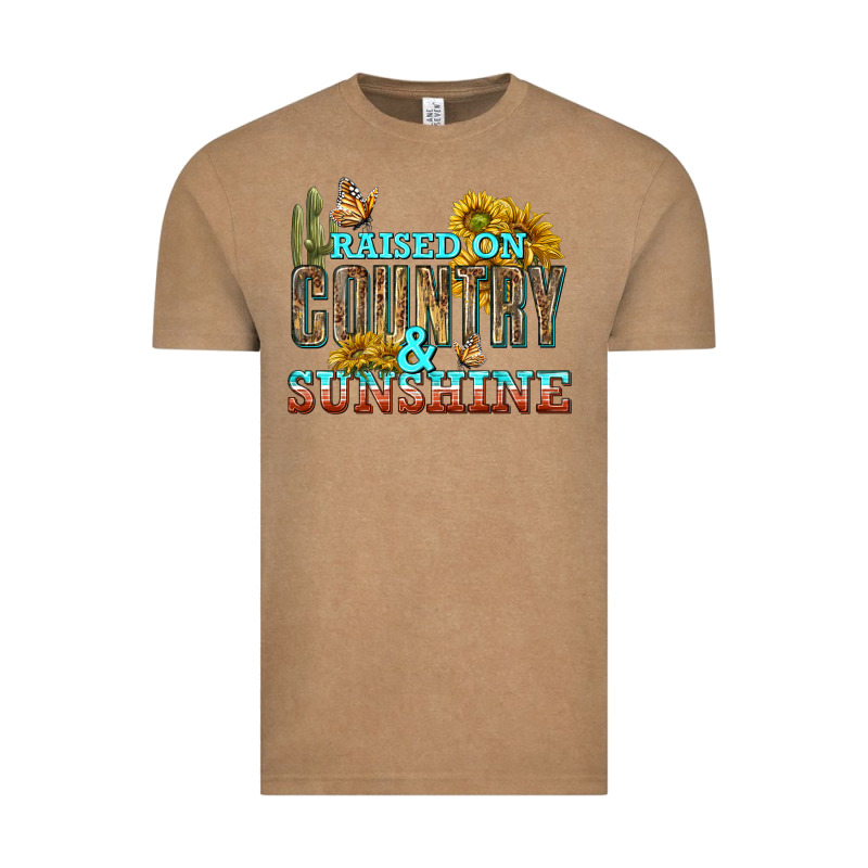 Raised On Country And Sunshine Vintage Tee by texasbilliewilder | Teevron