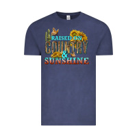 Vintage Denim Raised on Country and Sunshine Vintage Tee - texasbilliewilder