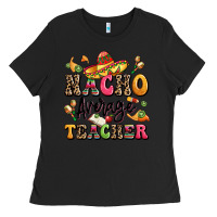 Black nacho average teacher Ladies Tee - LillyAllenDesigns