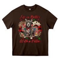 Chocolate Brown Christmas life is better with a pittie Heavy Core Tee - JahusDesignShop