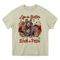Mossy Christmas life is better with a pittie Heavy Core Tee - JahusDesignShop