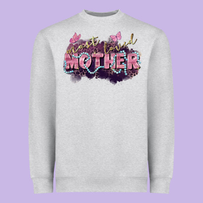 Most Loved Mother Mother's Day Heavyweight Sweatshirt Designed By Fadigitalartstudio