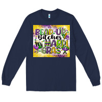 Navy bead up bitches Long Sleeve Tee - CowGirlArtShop
