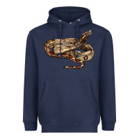 Navy red tail boa snake Heavyweight Hoodie - LillyAllenDesigns