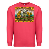 Cardinal Western Charolais Heifer With Sunflowers Premium Sweatshirt - LillyAllenDesigns
