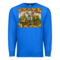 True Royal Western Charolais Heifer With Sunflowers Premium Sweatshirt - LillyAllenDesigns