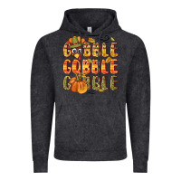 Vintage Black Gobble gobble turkey Thanksgiving Vintage Hoodie - NancyCooperArtShop