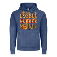 Vintage Denim Gobble gobble turkey Thanksgiving Vintage Hoodie - NancyCooperArtShop
