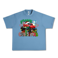 Pebble Blue merry christmas monster truck Urban Heavy Tee - texasbilliewilder