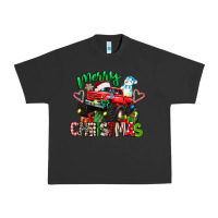 Pigment Black merry christmas monster truck Urban Heavy Tee - texasbilliewilder