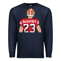 Navy christian mccaffrey back to Premium Sweatshirt - tuanDangUi