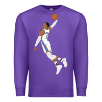 Purple russell westbrook dunk Premium Sweatshirt - tuanDangUi
