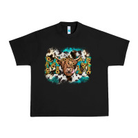 Black highland cow mom Urban Heavy Tee - JahusDesignShop