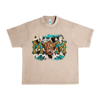 French Oak highland cow mom Urban Heavy Tee - JahusDesignShop