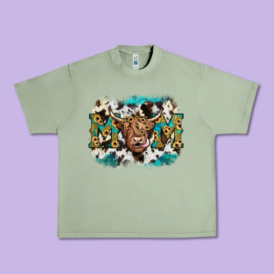 Highland Cow Mom Urban Heavy Tee Designed By Jahusdesignshop