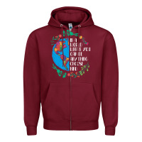 Burgundy Autism Awareness Kindness Puzzle Earth Zipper Hoodie - CowhideDigitalArt