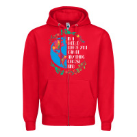 Red Autism Awareness Kindness Puzzle Earth Zipper Hoodie - CowhideDigitalArt