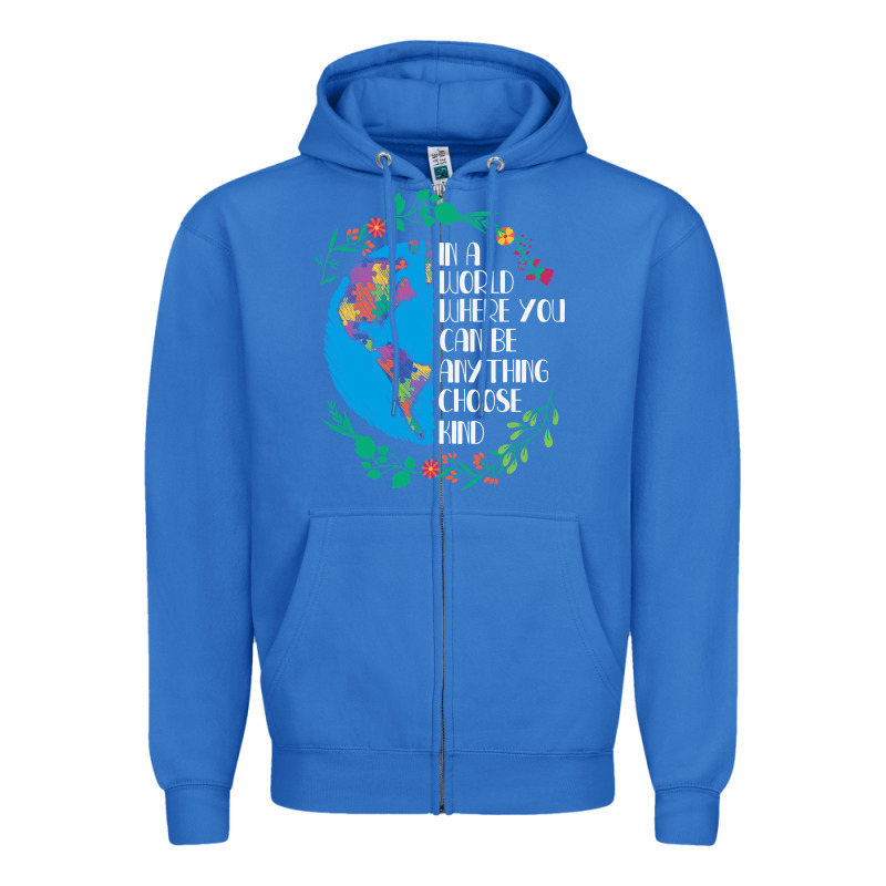 Autism Awareness Kindness Puzzle Earth Zipper Hoodie by CowhideDigitalArt | Teevron