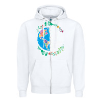 White Autism Awareness Kindness Puzzle Earth Zipper Hoodie - CowhideDigitalArt