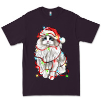 Plum christmas ragdoll cat Premium Tee - LillyAllenDesigns