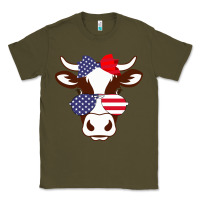 Army Green Cow 4Th Of July Independence Day Classic Tee - Bettercallsaul
