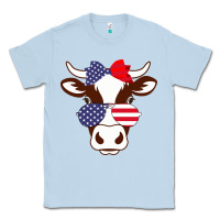 Dusty Blue Cow 4Th Of July Independence Day Classic Tee - Bettercallsaul