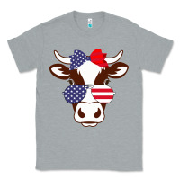 Heather Grey Cow 4Th Of July Independence Day Classic Tee - Bettercallsaul