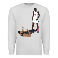 Dove Grey sekou doumbouya over tristan thompson Premium Sweatshirt - tuanDangUi
