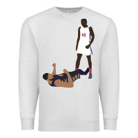 Oatmeal Heather sekou doumbouya over tristan thompson Premium Sweatshirt - tuanDangUi