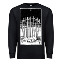 Black ten of swords   x of swords   tarot card   major arcana   fortune tell Premium Sweatshirt - tuanDangUi