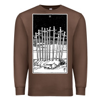 Chestnut ten of swords   x of swords   tarot card   major arcana   fortune tell Premium Sweatshirt - tuanDangUi