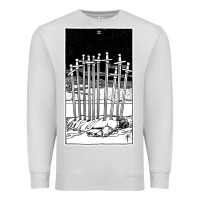 Dove Grey ten of swords   x of swords   tarot card   major arcana   fortune tell Premium Sweatshirt - tuanDangUi