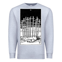 Heather Grey ten of swords   x of swords   tarot card   major arcana   fortune tell Premium Sweatshirt - tuanDangUi