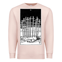 Pale Pink ten of swords   x of swords   tarot card   major arcana   fortune tell Premium Sweatshirt - tuanDangUi