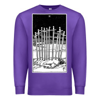Purple ten of swords   x of swords   tarot card   major arcana   fortune tell Premium Sweatshirt - tuanDangUi