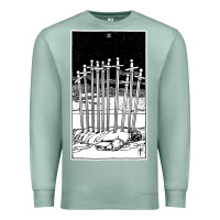 Seafoam ten of swords   x of swords   tarot card   major arcana   fortune tell Premium Sweatshirt - tuanDangUi