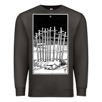 Smoke ten of swords   x of swords   tarot card   major arcana   fortune tell Premium Sweatshirt - tuanDangUi