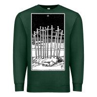 Sports Green ten of swords   x of swords   tarot card   major arcana   fortune tell Premium Sweatshirt - tuanDangUi