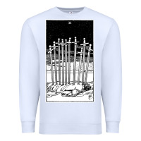 White ten of swords   x of swords   tarot card   major arcana   fortune tell Premium Sweatshirt - tuanDangUi