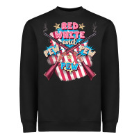 Black Red white and pew pew pew Heavyweight Sweatshirt - FaDigitalArtStudio