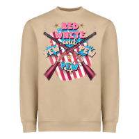 Mushroom Red white and pew pew pew Heavyweight Sweatshirt - FaDigitalArtStudio