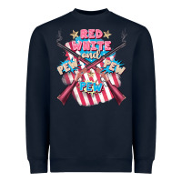 Navy Red white and pew pew pew Heavyweight Sweatshirt - FaDigitalArtStudio