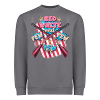 Storm Red white and pew pew pew Heavyweight Sweatshirt - FaDigitalArtStudio