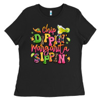 Black chip dippin' margarita sippin' Ladies Tee - LillyAllenDesigns