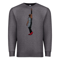 Charcoal Heather kyrie irving pointing up Premium Sweatshirt - tuanDangUi