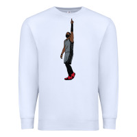 White kyrie irving pointing up Premium Sweatshirt - tuanDangUi