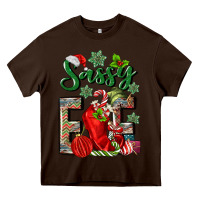 Chocolate Brown sassy elf Heavy Core Tee - MaliasSmallBusiness